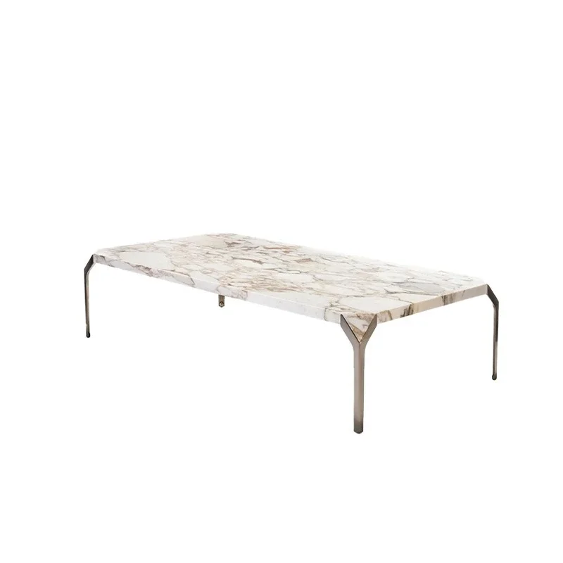 Coffee table high-end art marble edge table light luxury luxury mansion living room home high-end designer tea table