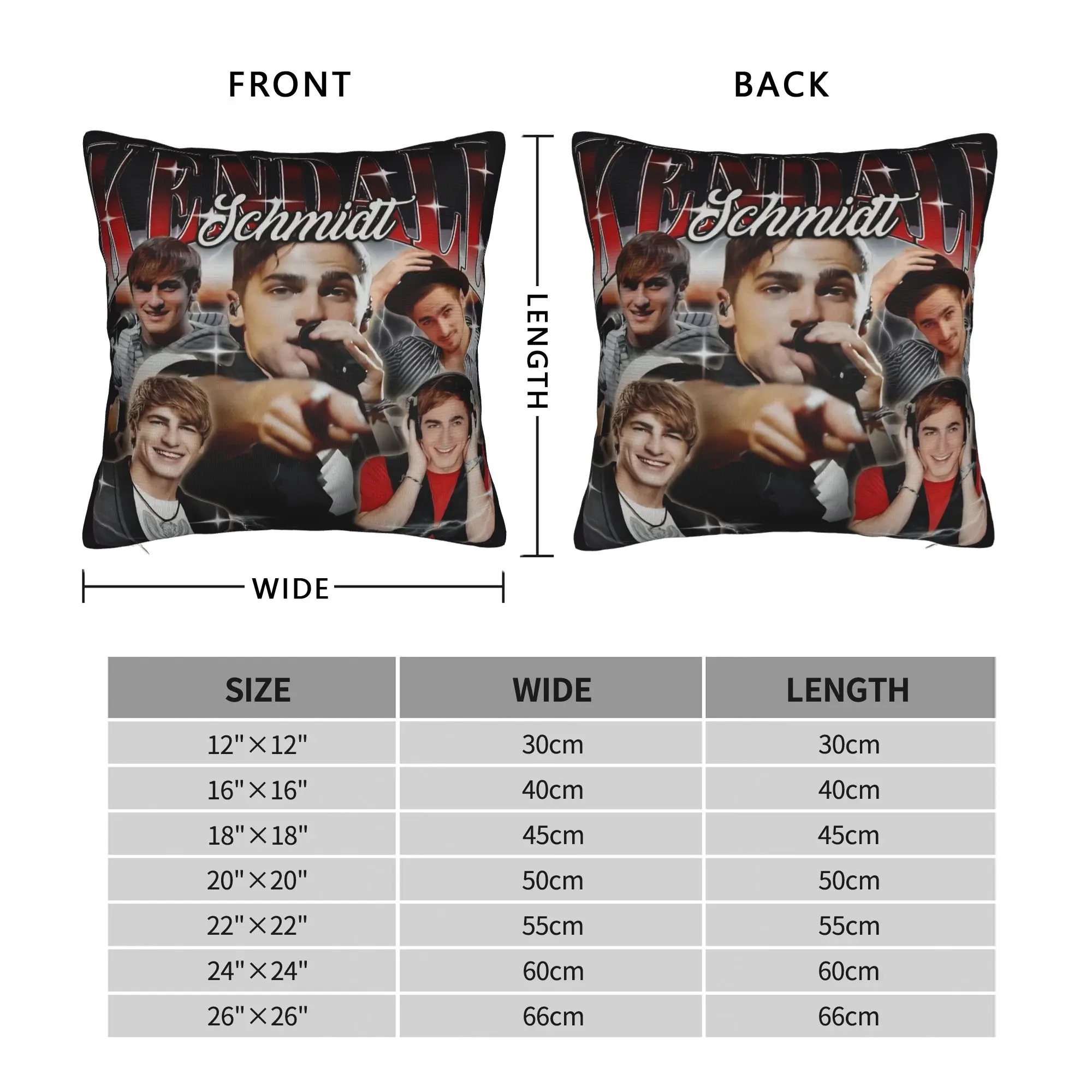 Big Time Rush Kendall Schmidt Pillow Case  Square Pillow Cover Morden Cushion Cover For Living Room Chair