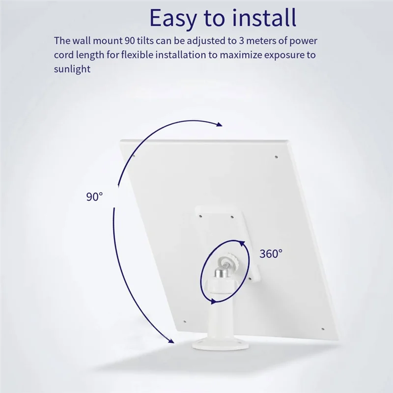 A64K New 10W 5V Monocrystalline Solar Panel DC+Type-C For Low Power Camera/Ring Camera/Stand-Up Camera