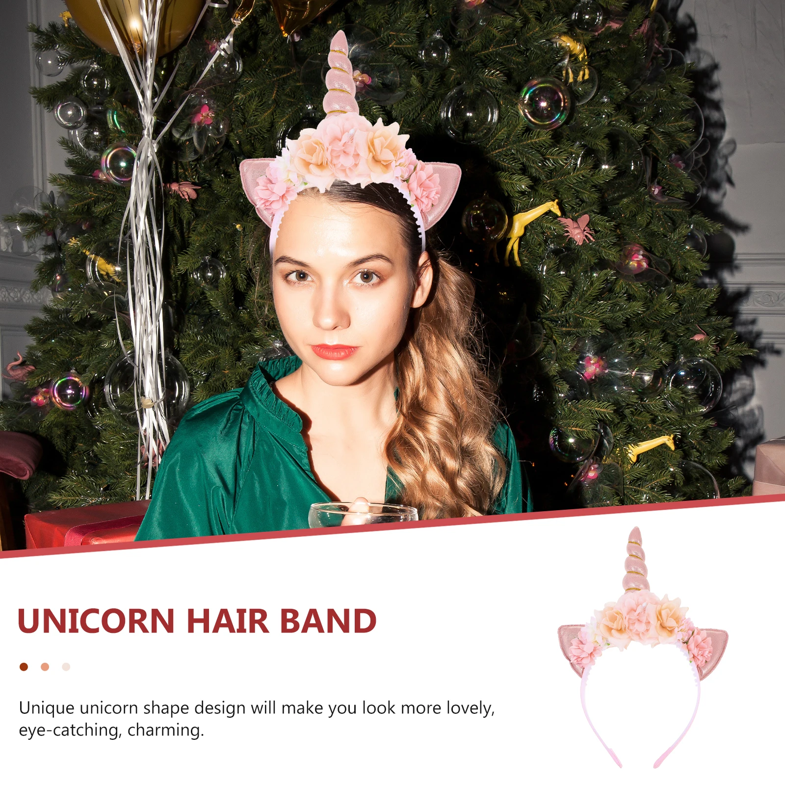 

Padded Hairband Artificial Flower Headband Headbands for Kids Girls Novelty Ear Accessories Golden Bride