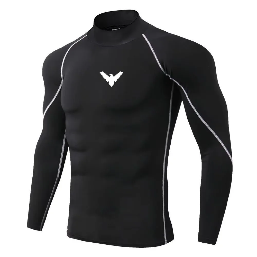Men Sport T-shirt Quick Dry Bodybuilding Running Shirt Long Sleeve Compression Top Gym T Shirt Men Fitness Tight Men Underwear view 3
