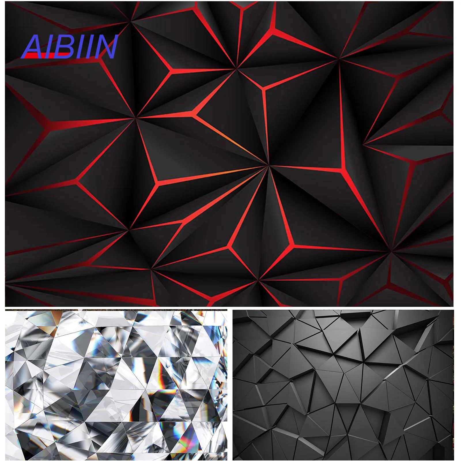 Stereoscopic Spatial Lattice Photography Background Abstract Diamond Pseudo 3D Style Backdrop Party Decoration Photo Zone Studio