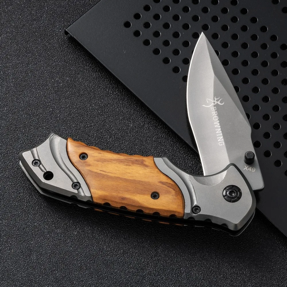 1pc Sharp Cutting Knife, High Hardness Military Tactical Knife, Suitable for Camping Hiking Cutting Knife and Survival Knife