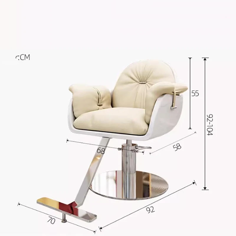 Shop Minimalist Barber Chair Modern Nordic Design Luxury Barber Chair Elegant Style Sedia Da Barbiere Salon Furniture
