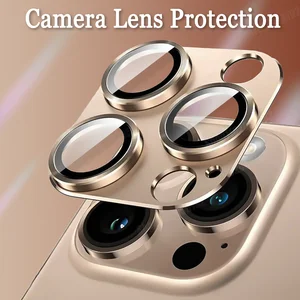 Bilashmart iPhone 16 Pro Max Cover Metal Camera Lens Protection Glass iPhone 15 13 12 11 14 Pro Max 16 Plus Phone Lens Glass
