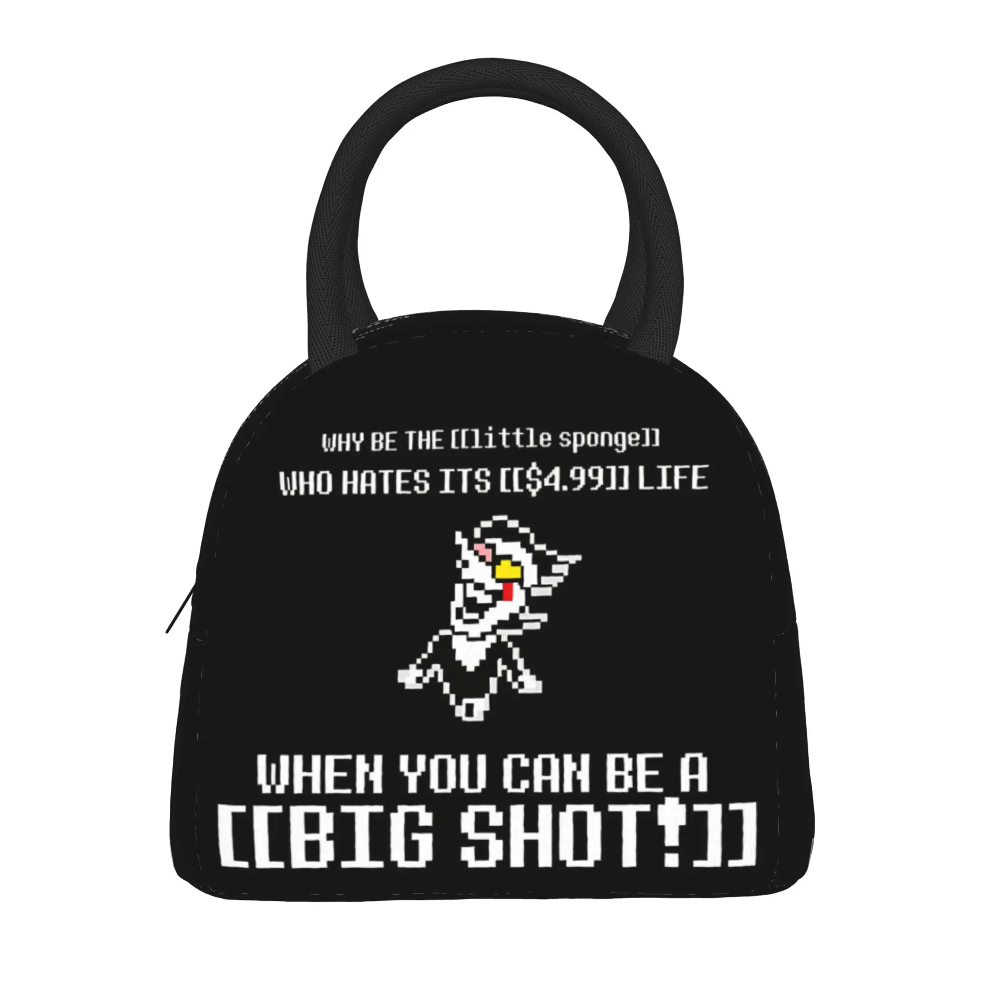 

Deltarune Now's Your Chance To Be A Big Shot Lunch Bag Lunch Box Child Travel Cooler Bag Casual Oxford Thermal Lunch Bags