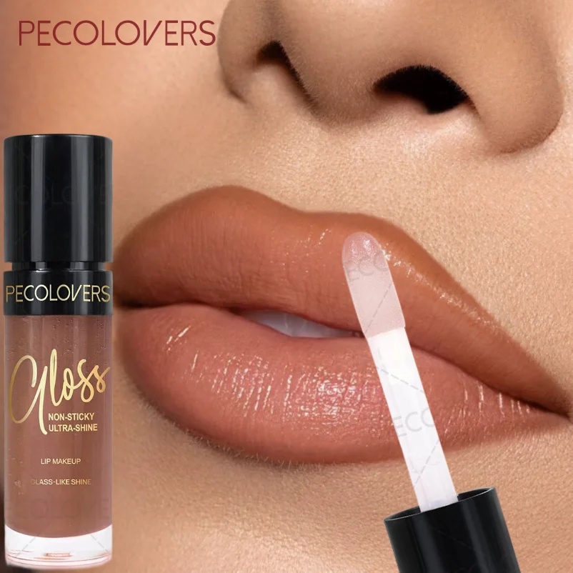 1PC Long-lasting Moisturizing Lip Gloss Lip Oil, Non-stick Cup, Ideal for Christmas, Halloween