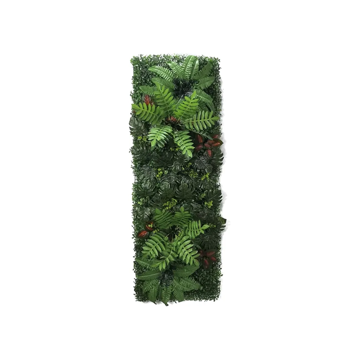 Artificial Fern Leaf Wall Panel 40x120cm Faux Greenery Hedge Mat UV Resistant for Balcony Fence Patio Decor