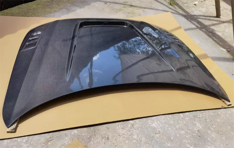 لأودي A6/A6L/S6 2012 2013 2014 2015 2016 ReaI ألياف الكربون غطاء محرك السيارة عدة