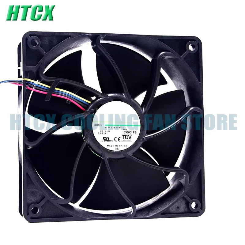 Original 12V 1.85A V12E12BS1B5-07 12038 120*120*38mm four wire with temperature control fan
