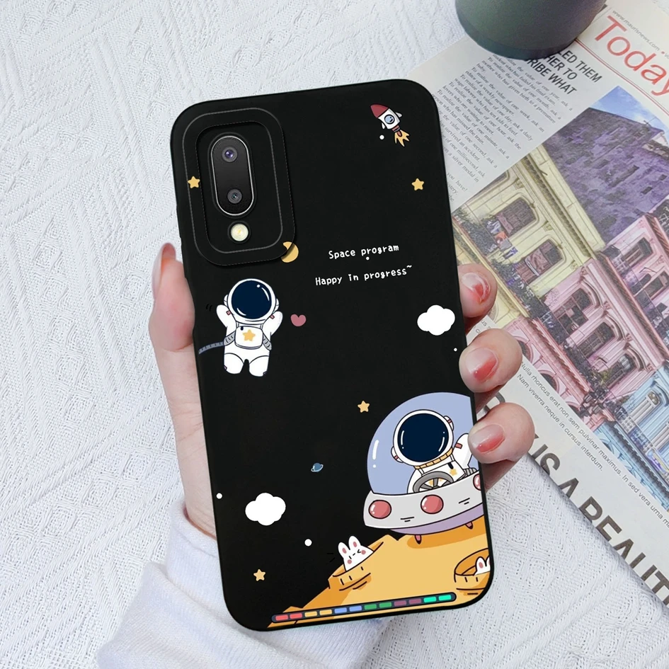 Phone Case For Samsung A02 A02s M02s Cover Cute Fashion Pretty Matte Liquid Soft Silicone Phone Bags For Galaxy A 02s M02 Fundas