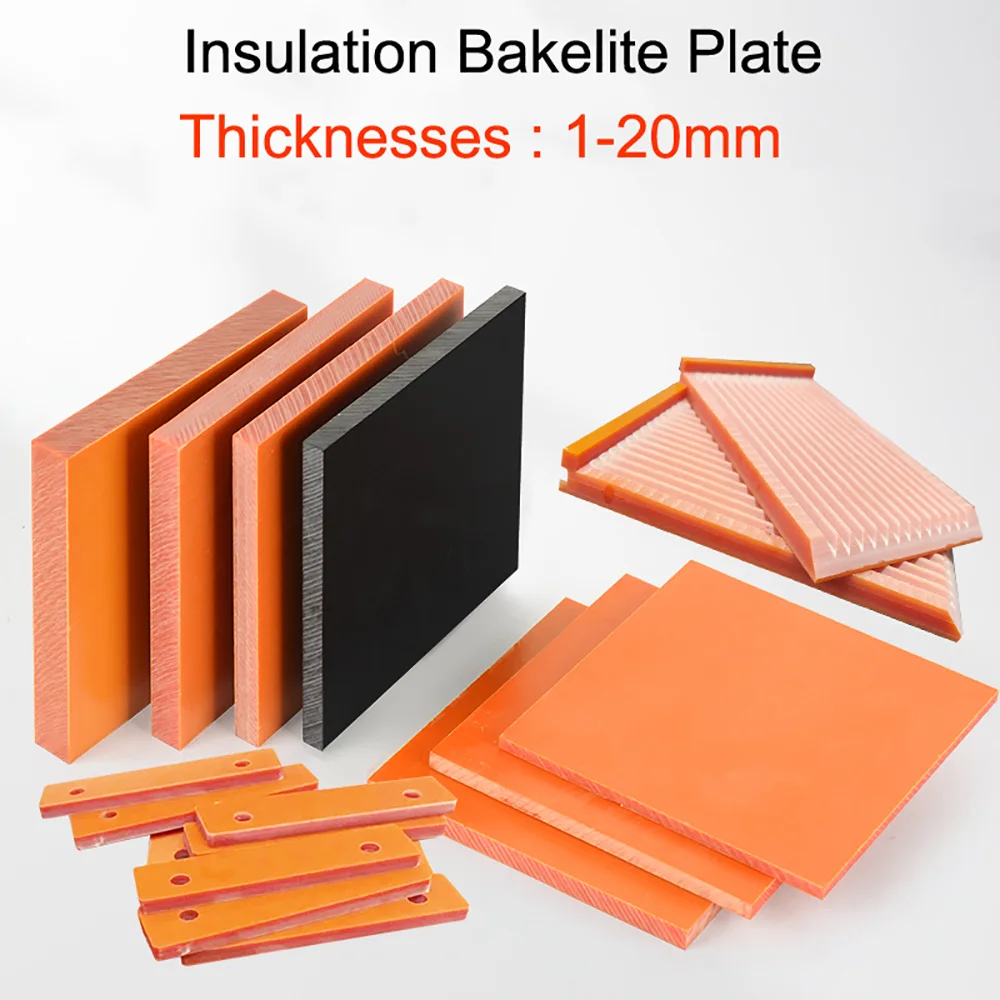 Bakelite Sheet Plate 1-20mm Thick Antistatic High Temperature Resistant Insulation Board Customized Size Phenolic Resin Panel