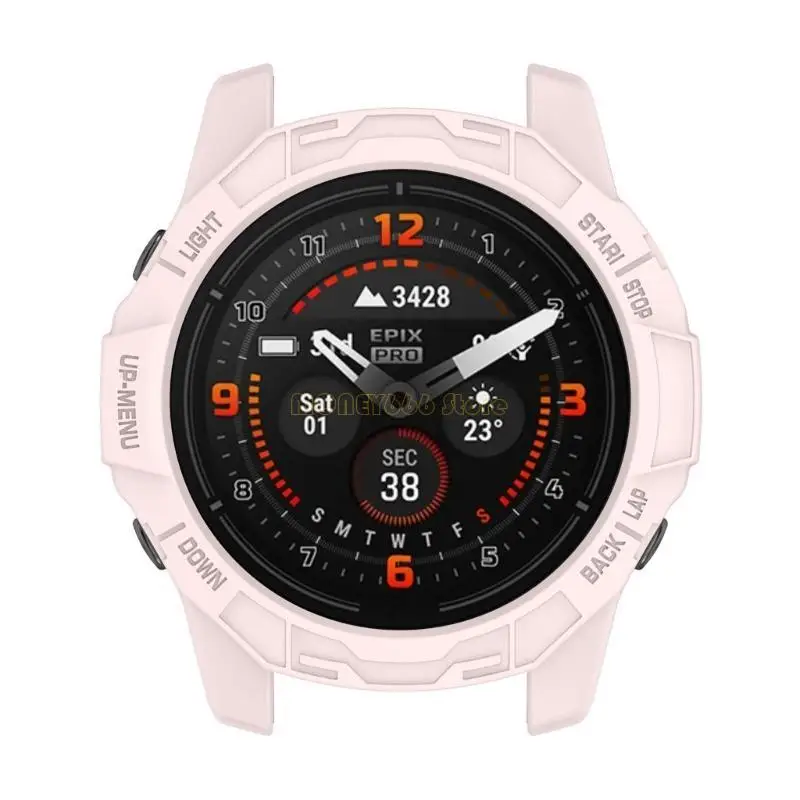 F62C Sleek Silicone Case Watch Garminepix 47mm 용 Rrotective Case Half Portector