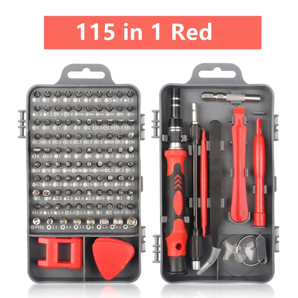 Precisieschroevendraaierset, WOZOBUY 115/122/138 in 1 computerschroevendraaierset, elektronica gereedschapsset voor tablet, iPhone, PS4 reparatie