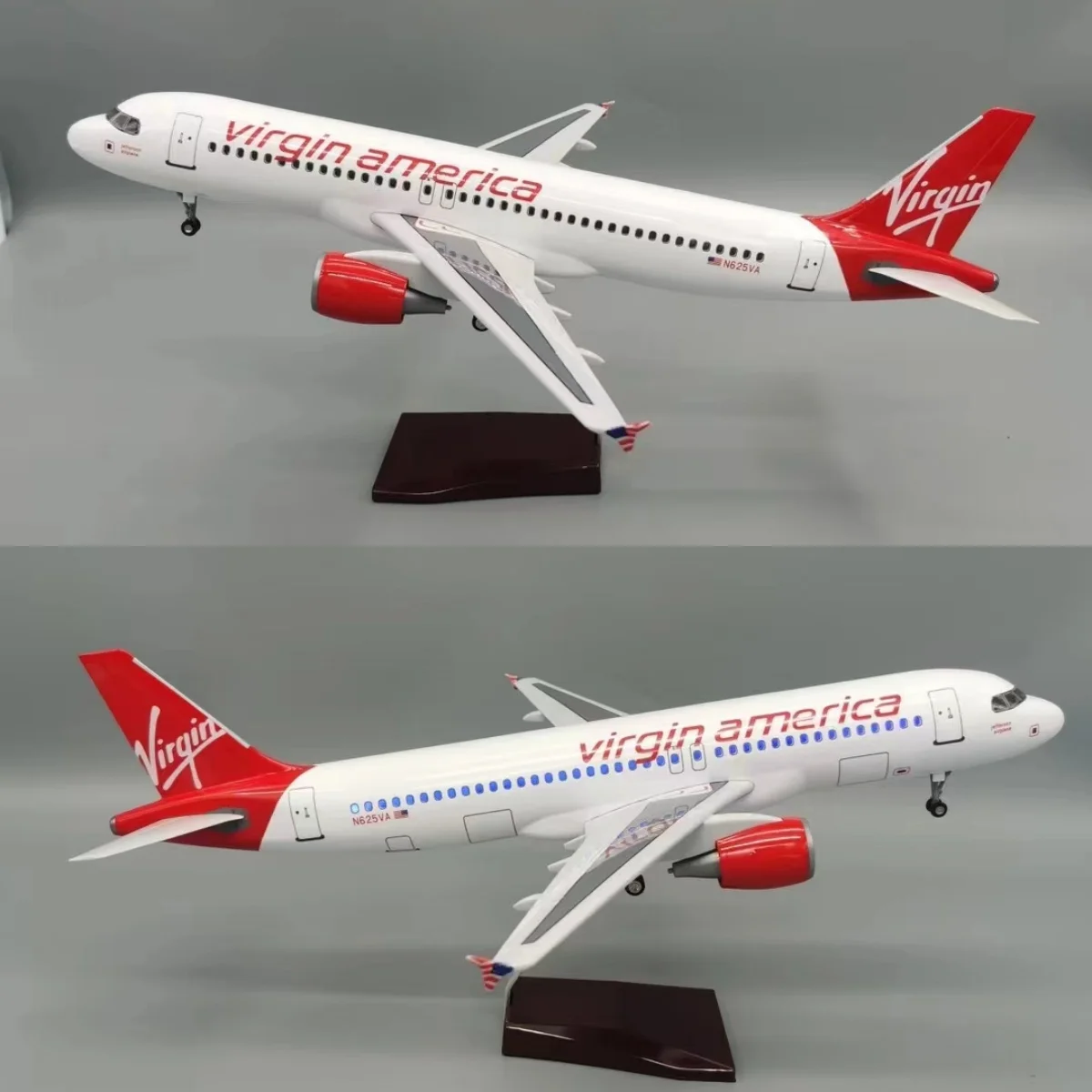 

47CM Aircraft Plane A320 Virgin America Model Metal 320 Aircraft Model Airplane Model Diecast Plane Model for Collection or Gift