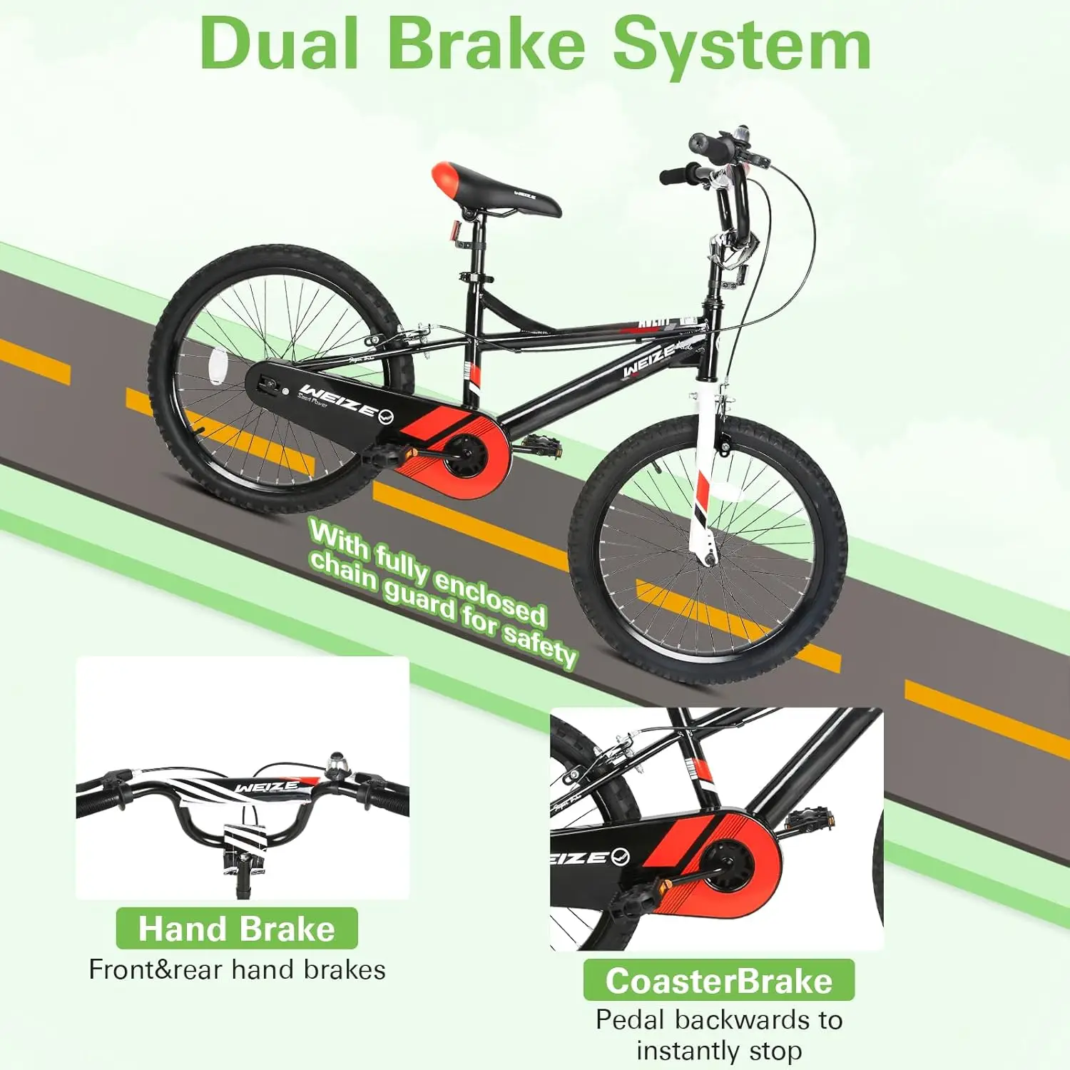 어린이 자전거, 14 16 20 인치, 3-12 세 남아 여아용, 라이더 키 38-60 인치, 코스터 브레이크, 다중 공동