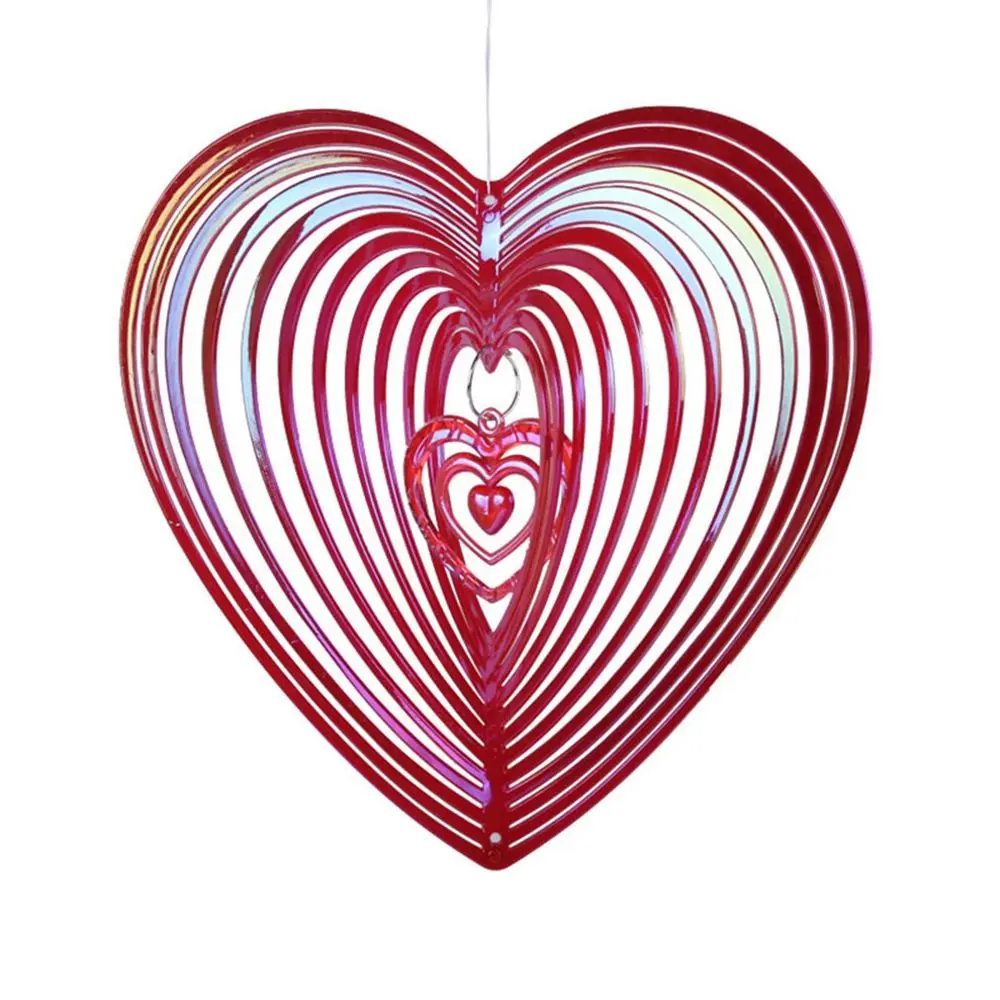 Heart-shaped Elastic Hanging for Birds Pigeons Pest Control Wind Spinner Bird Repeller Garden Supplies Wind Rotation