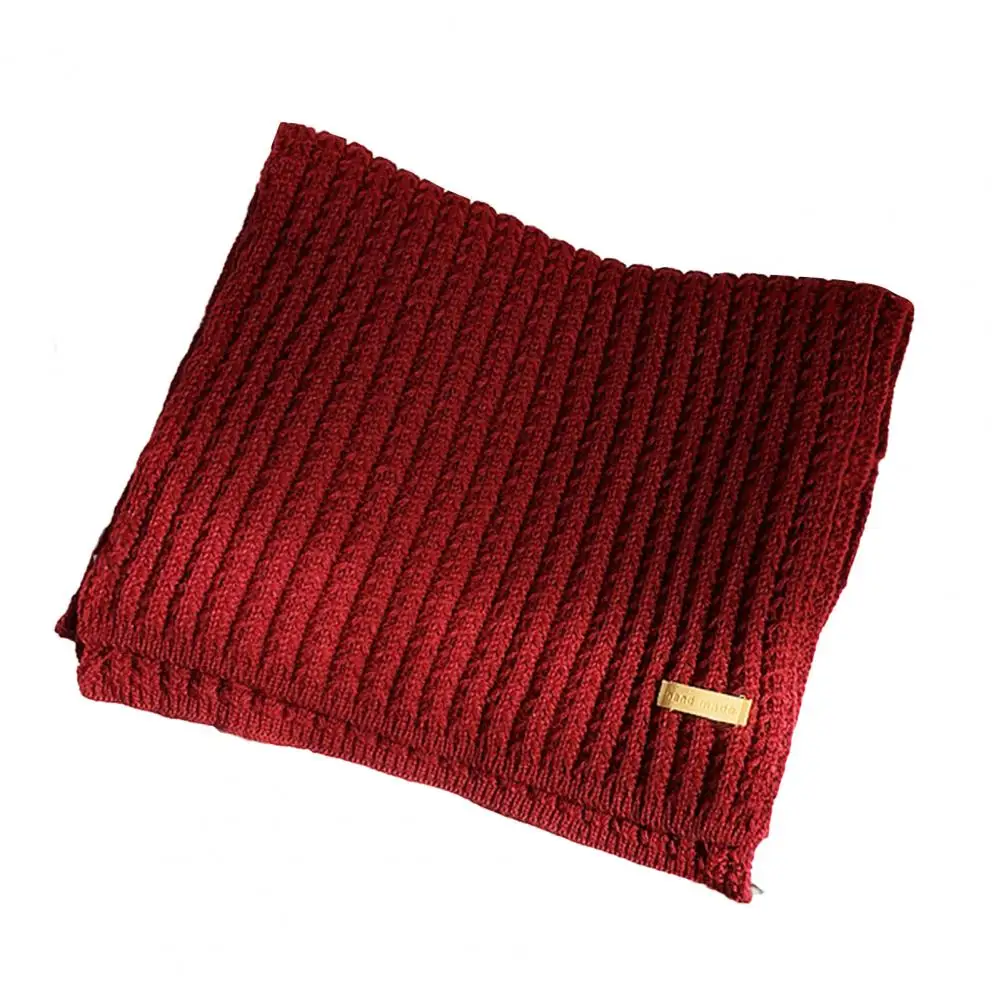 Knitted Scarf For Women Winter Solid Color Long Warm Shawl Women\'s Warm Knitted Spring Unisex Thickened Warm Winter Scarf