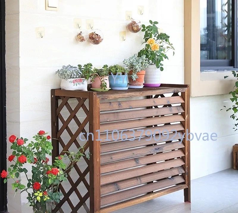 Outdoor central air conditioner external hood blinds grille vents