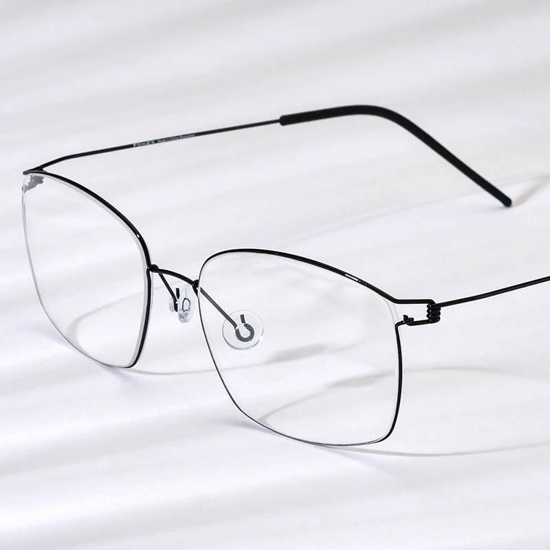 FONEX Titanium Alloy Glasses Frame Men Brand Design Eyeglasses Ultralight-Weight Denmark Korea Morten Screwless Eyewear 98624