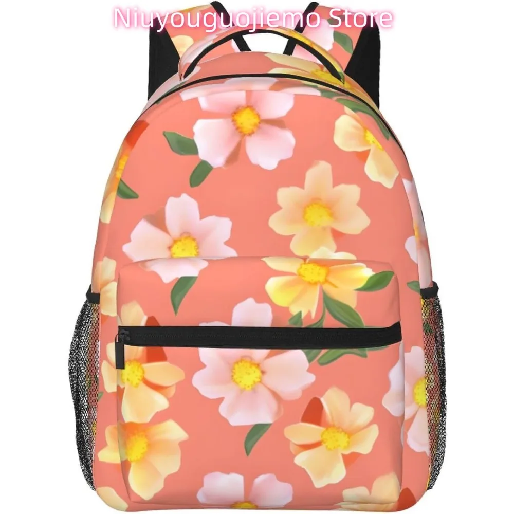Leuke Grappige Bloem Lichtgewicht Laptop Rugzak Lichtgewicht Multifunctioneel Reizen Casual Dagrugzak Unisex College Rugzakken voor Mannen Wo
