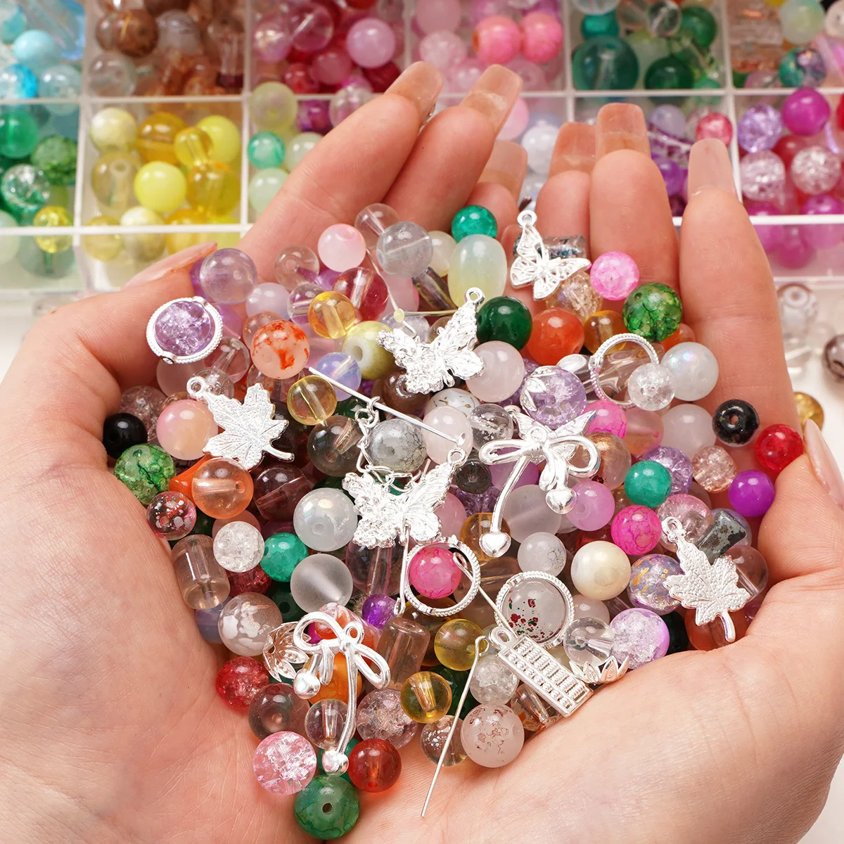 ลูกปัดแก้วผสม 50 กรัม/ถุง จี้ส - Old Fashioned Glass บทวิจารณ์และราคา
