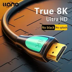 Llano 8K HDMI 2.1 Copper Cord 8K/60Hz 4K/120Hz 1440p/144hz 48Gbps HDR for PS5 PS4 Splitter Switch 8K HDMI Audio Video Cable