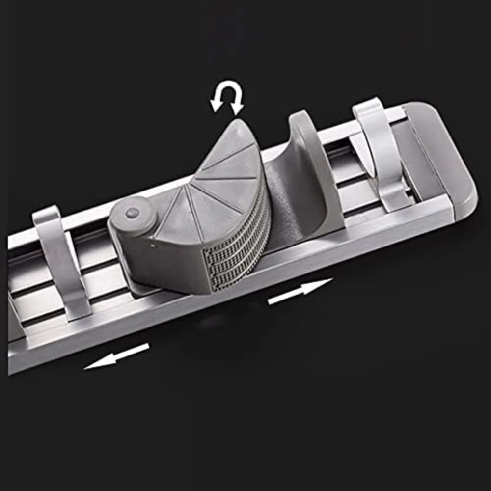 حامل ممسحة ومكنسة مثبت على الحائط من الفولاذ المقاوم للصدأ لحلول تخزين المنزل والفندق #2