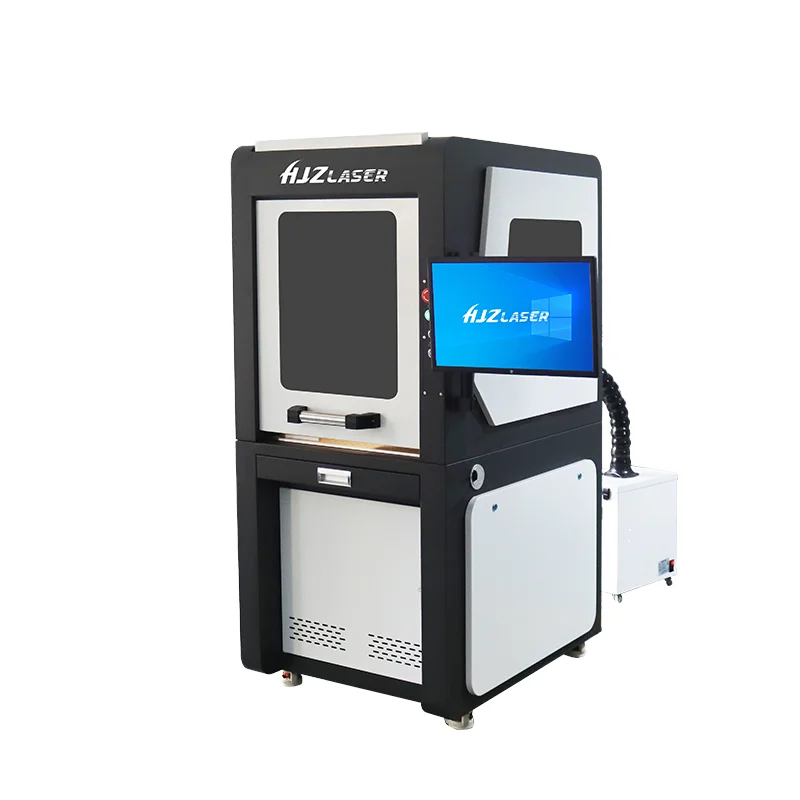 JUNFEI Full Eclosed Laser Marking Machines 20W 30W 50W 100W Versatility Intricate Patterns For Metal Car Projects