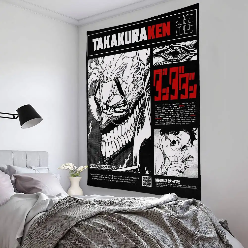Anime D-Dandadan Ken T-Takakura Tapestry Bedroom Living Bar Garden Outdoor Microfiber festival Decoration Background Art Banner