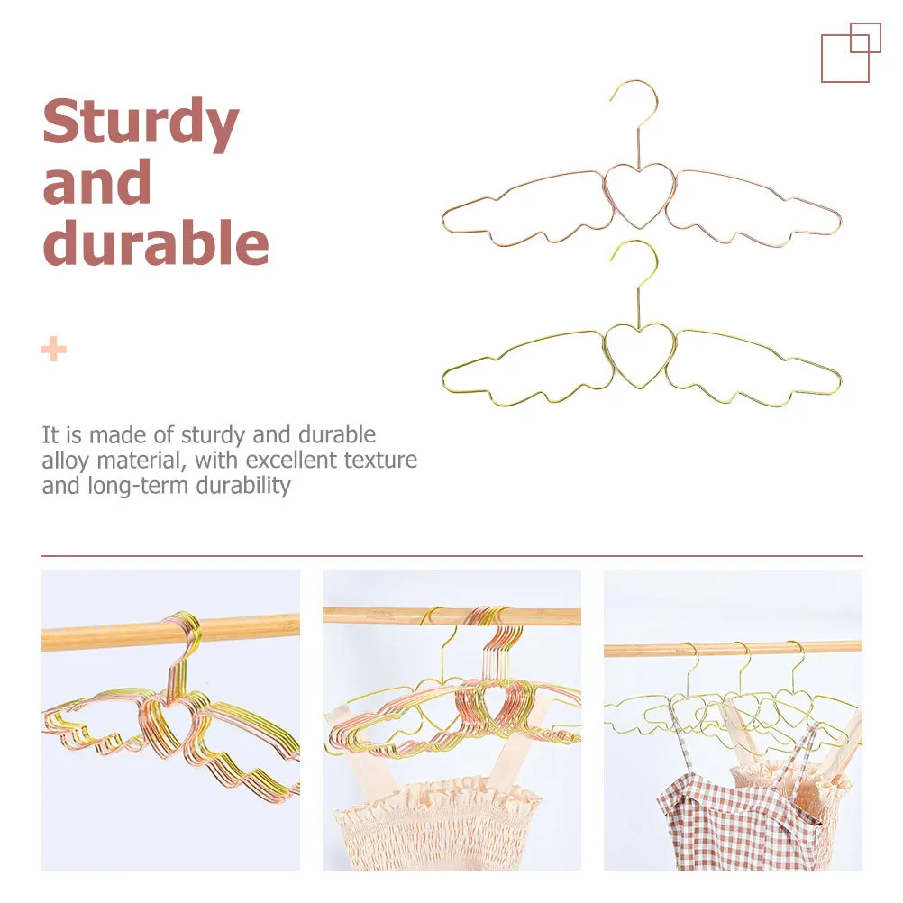 

4pcs Angel Wing Clothes Hangers Non-Slip Metal Coat Hanger For Suits Dresses Sweaters Closet Organizer Drying Rack