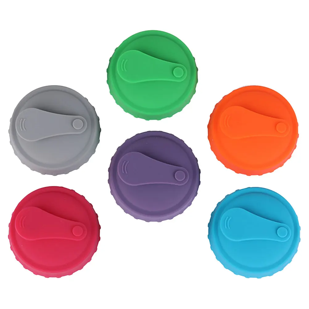 

6 Pcs Silicone Bottle Cap Anti-Leak Drinking Covers Leakproof Cup Soda Lids Beer Can Covers Beverage Can Sealer Kitchen Bar