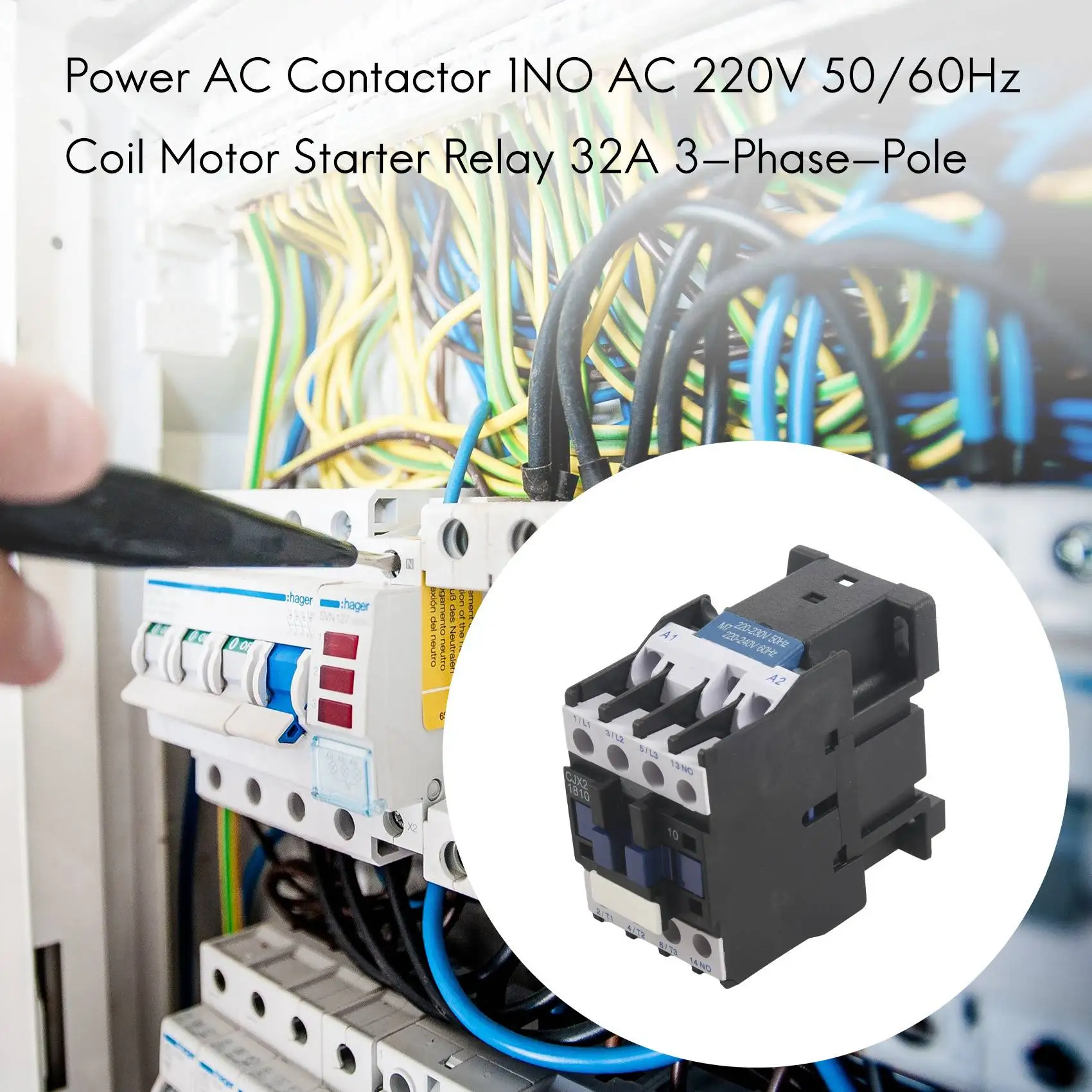 【MUST-HAVE】Power AC Contactor 1NO AC 220V 50/60Hz Coil Motor Starter Relay 32A 3-Phase-Pole