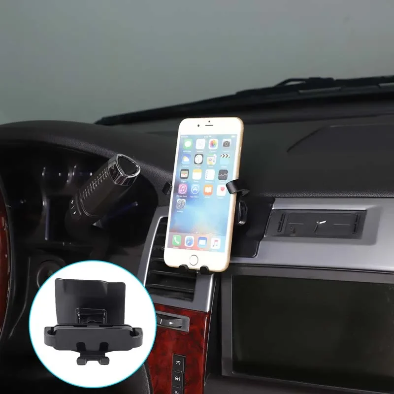 Phone Holder Car Mobile Wireless Charging Phone Mount Special Fixed Base Accessories For Cadillac Escalade 2007-2014