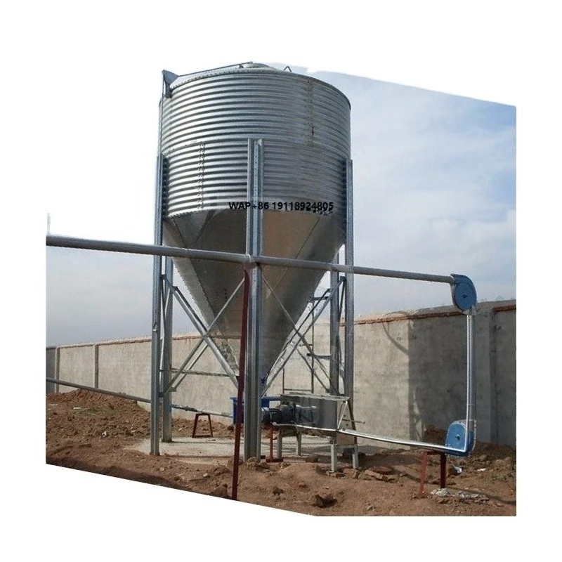 2 Tons Silo Feed Bin Automatic Feeding System for Pig Farm Piggery Equipment Feed Tower Livestock Poultry Chicken Farm Equipment