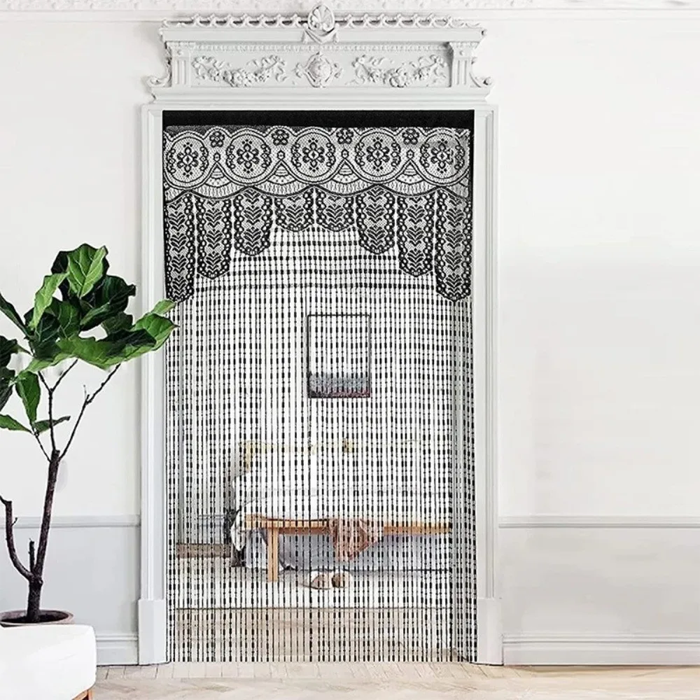 Boho Macrame Lace Door String Curtain Jacquard String Partition Curtain Room Divider Door Drapes Curtain Decorations