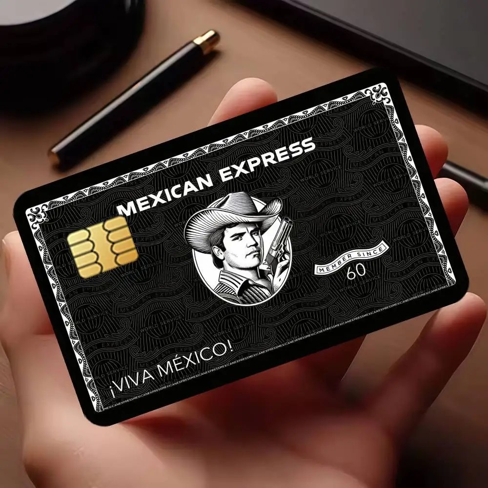 M-Mexican E-Express-S Credit Card Public Transportation Cards Protective Sticker Waterproof Card Face Decoration 4PCS