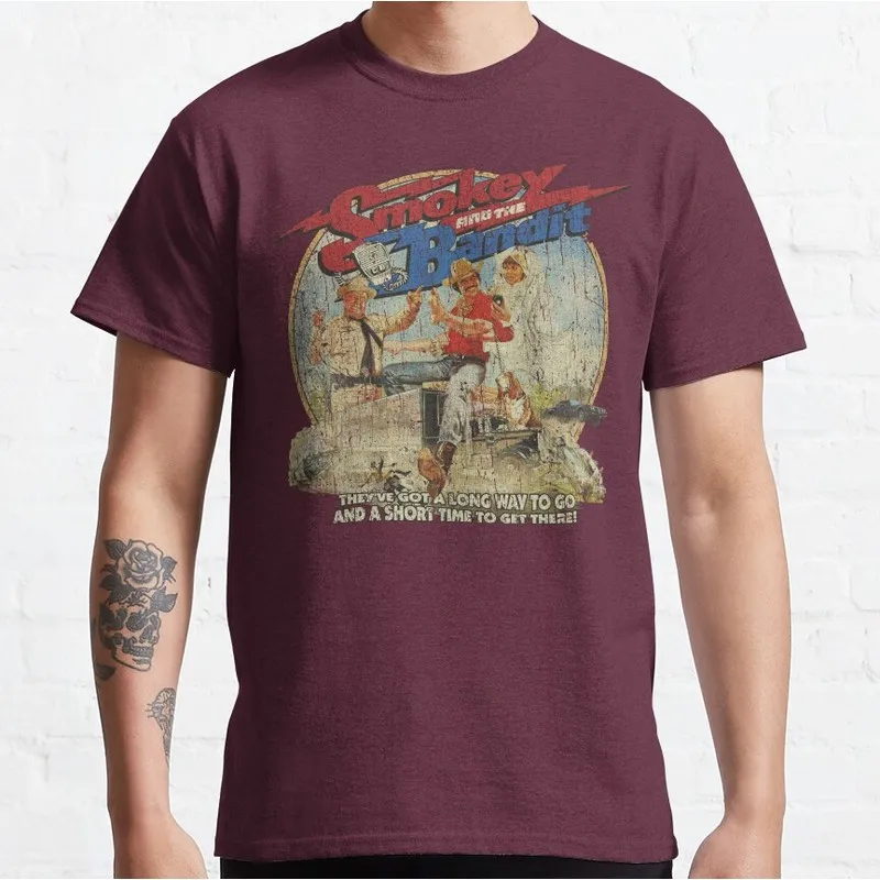 Smokey and the Bandit 1977 Vintage Hazzard County Racing Graphic T-Shirt Retro Car Tee Classic 80s TV Fan Gift Tops