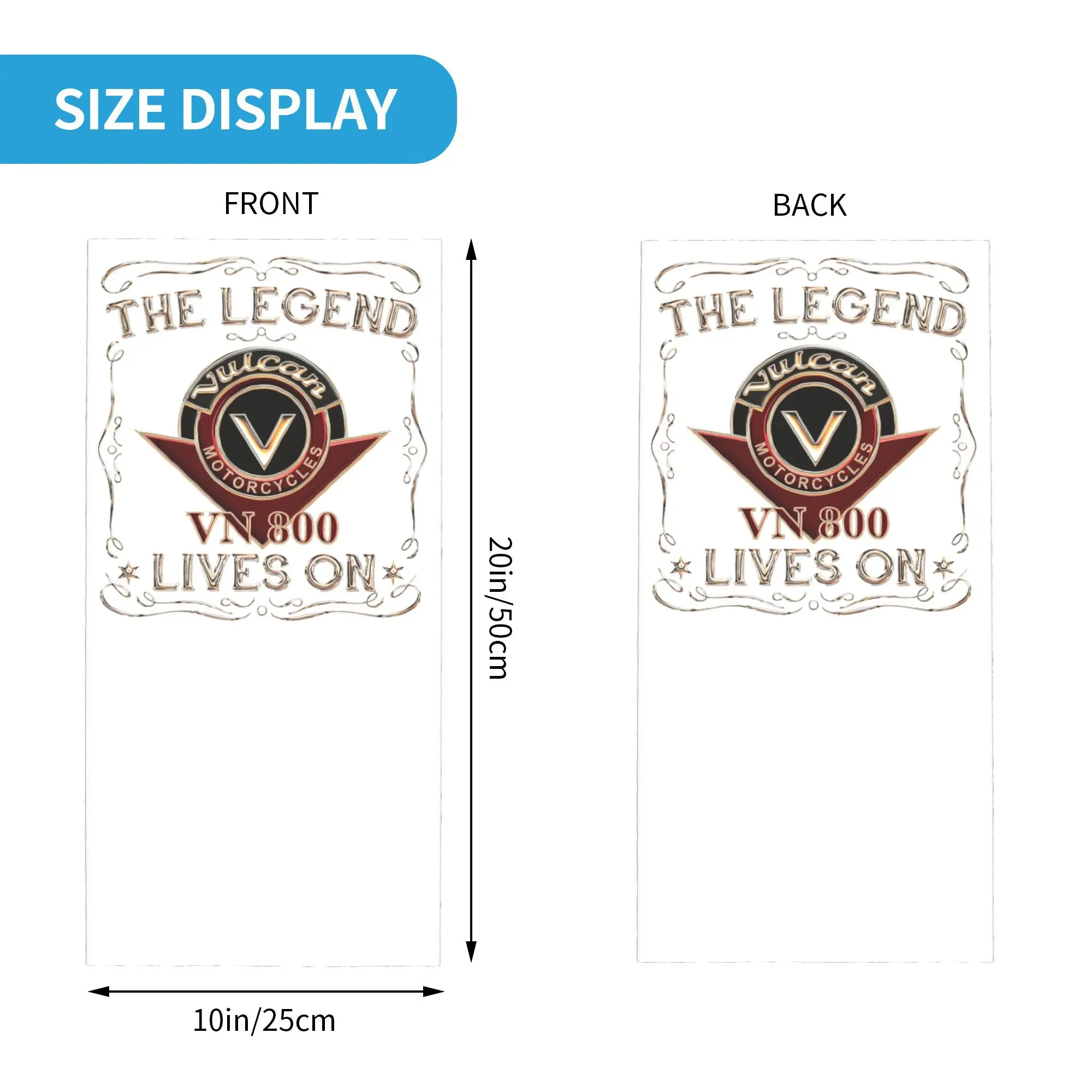 فولكان VN 800 دراجة نارية الأسطورة يعيش على باندانا غطاء الرقبة المطبوعة التفاف وشاح بالاكلافا الرياضة في الهواء الطلق للرجال النساء الكبار #2