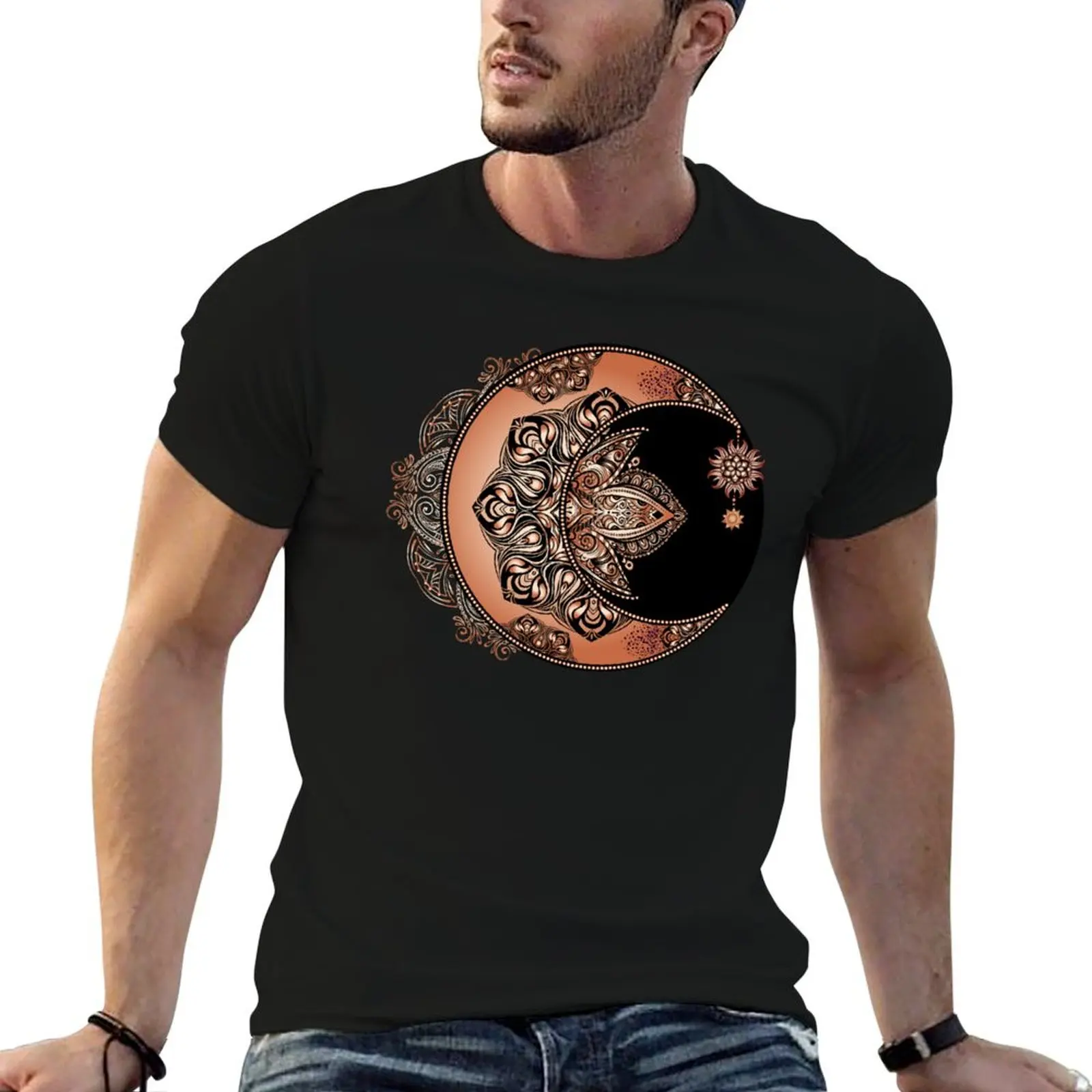 Alchemist's Mandala, Sorcerers Symbols with Elements of earth Wind Fire and Air T-Shirt Trend Art Print T-Shirt