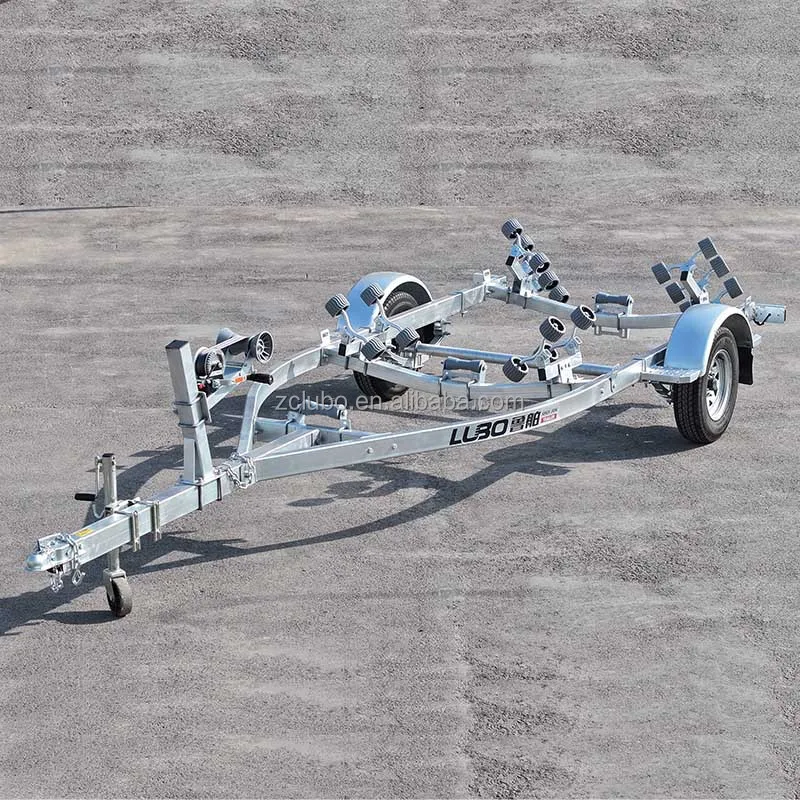 5.36m Grey Soft Roller Boat Trailer Heavy Duty Marine Transport