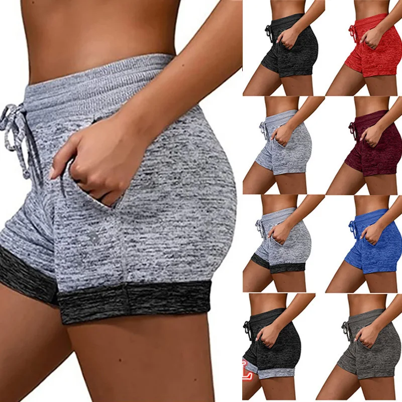 New Summer Women\'s Bottoming and Easy-drying Shorts Yoga Leisure Sports Waist Tie Elastic Shorts Women Pants Lady