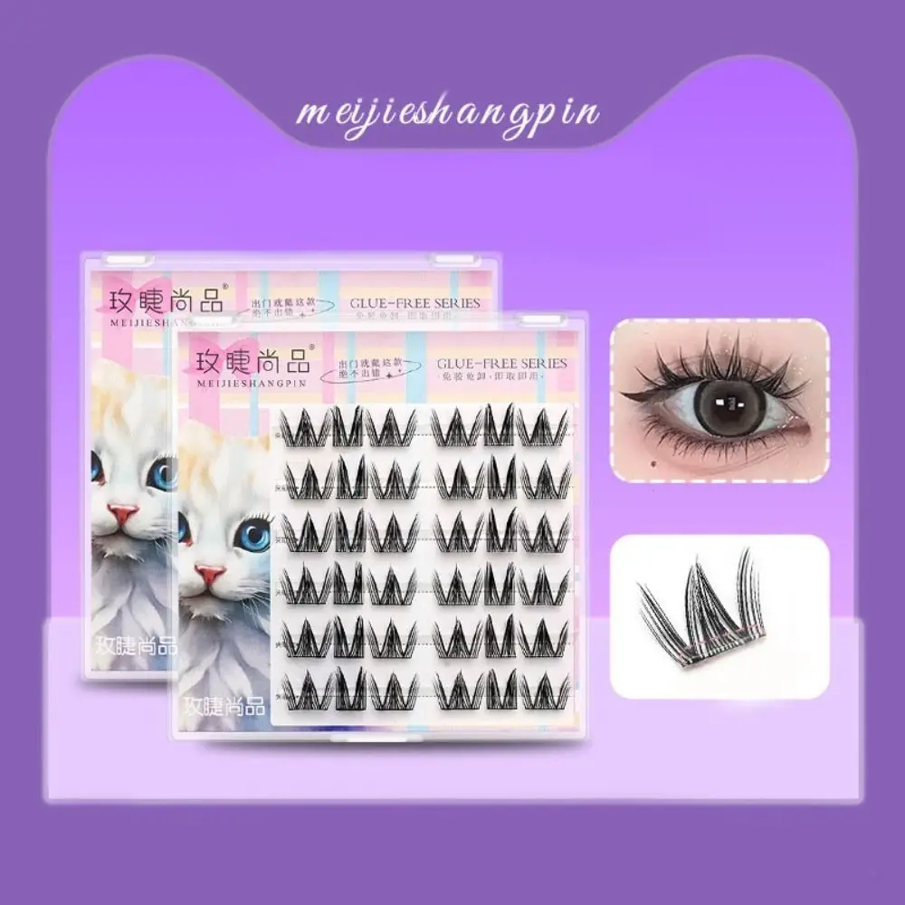 Sztuczne rzęsy 5D bez kleju, miękkie, samoprzylepne, wielokrotnego użytku, do samodzielnego nakładania, przedłużanie rzęs dla kobiet i dziewcząt.