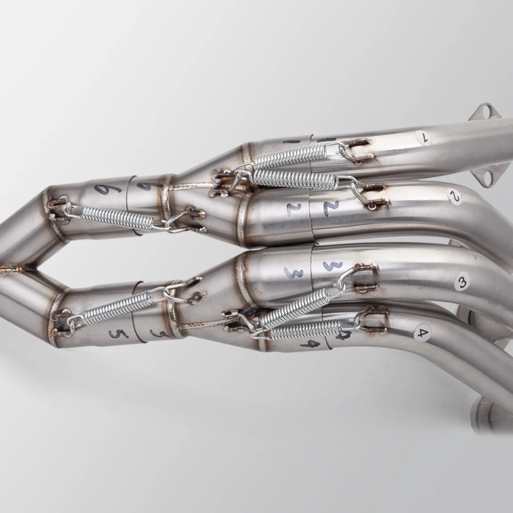 Tuyau d'échappement avant en acier inoxydable, calibre 45MM, pour YZF-R6 (2017 – 2022)