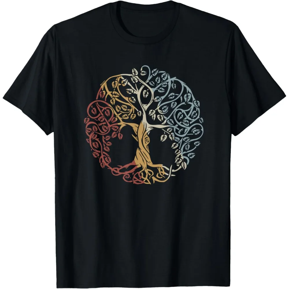 

Tree of Life Vintage Retro Graphic T Shirt Men Streetwear Summer Fashion Tee Casual Cotton Short Sleeve Tops Trendy Clothes