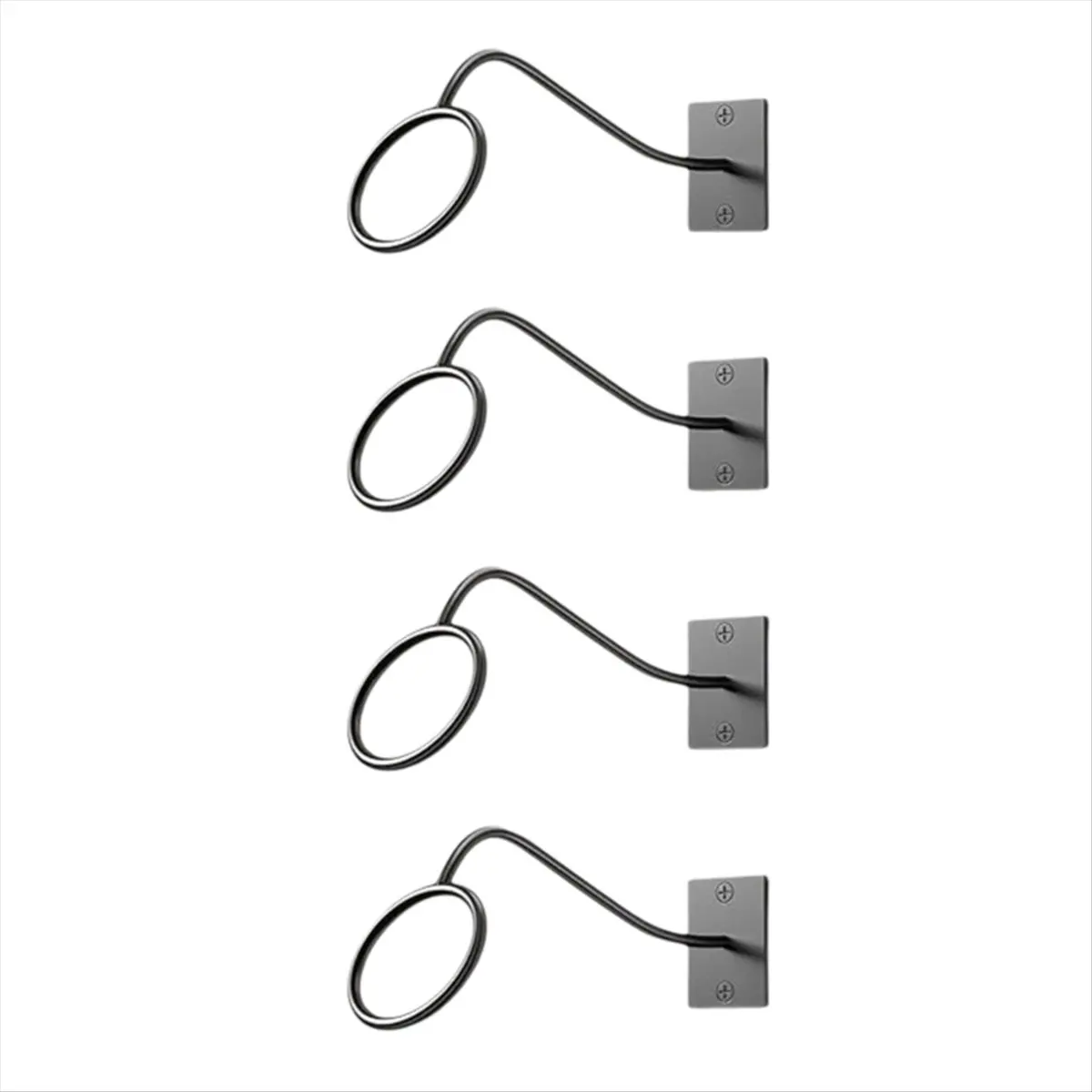BHBL Cowboy Hat Rack for Wall, 4 Pack Cowboy Hat Holder Wall Mount, Western Rustic Metal Cowboy Hat Hanger, Hat Hooks