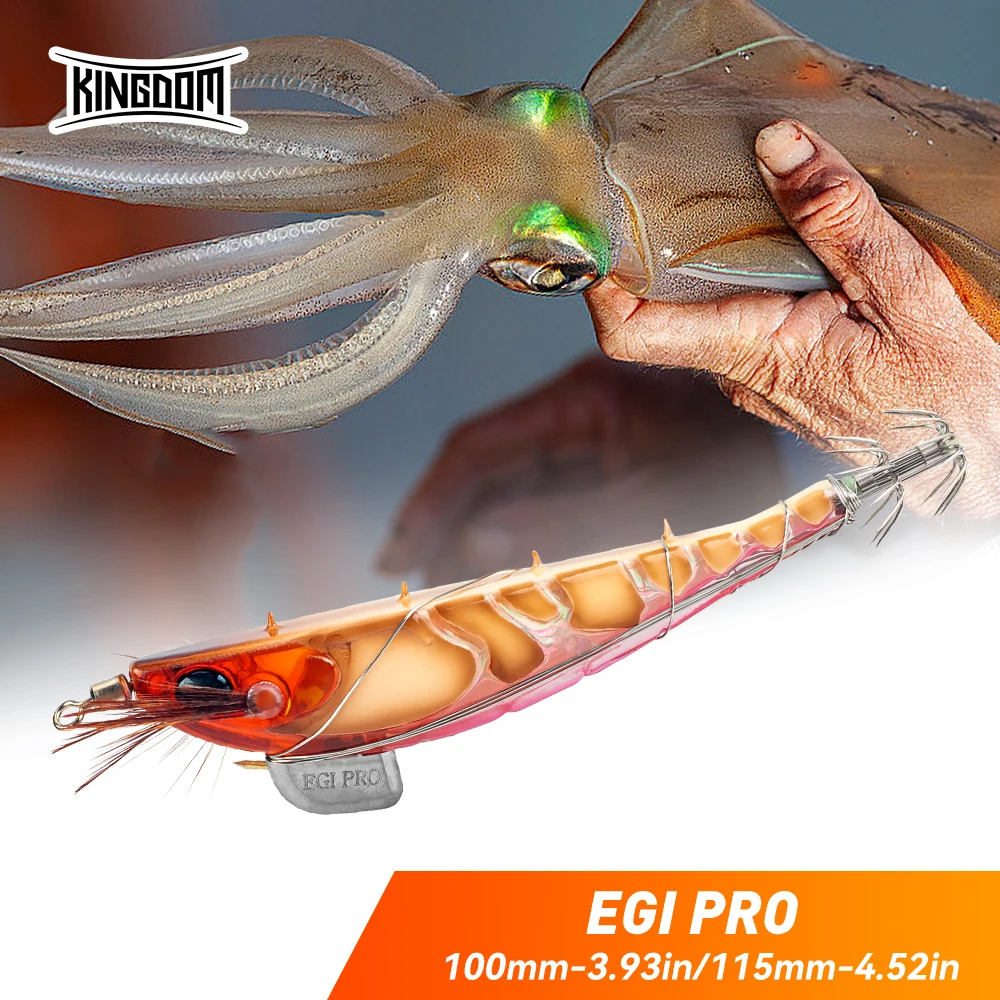 Kingdom 2/3/6pcs Fishing Lure Bandag EGI Pro Artificial Bait 100mm 115mm Sinking Luminous Squid Jig Cuttlefish Sea Fishing Bait