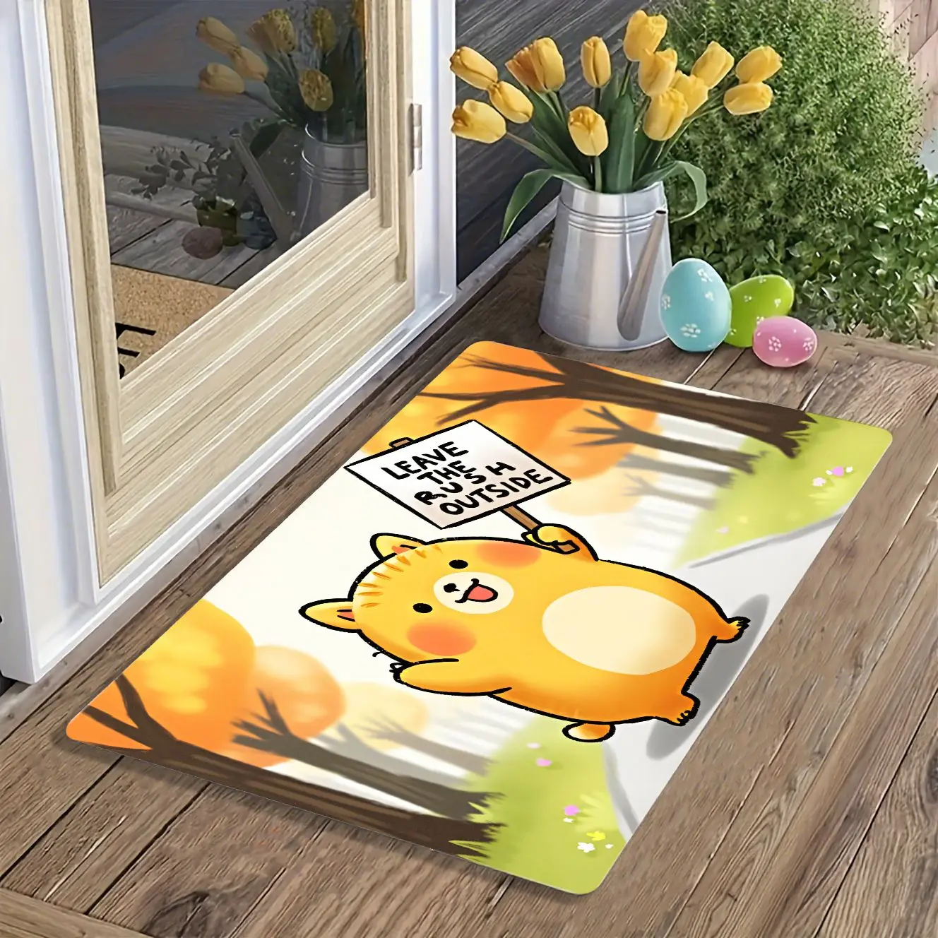 

MatMuse Dog Leave The Rush Outside Soft Diatomaceous Earth Mat Floor mats Non-Slip Quick-Drying Entrance Graphic Door Carpet