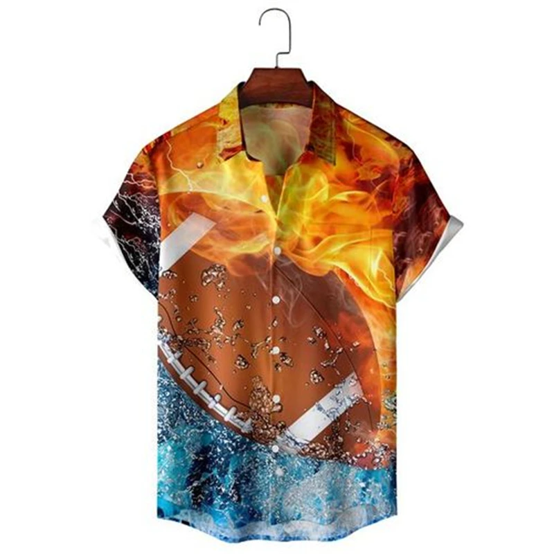 2024 Trendy Sport Shirts For Mens 3d Print Basketball Short Sleeve Top Ball Graphic Clothes Children Oversized Summer Streetwear