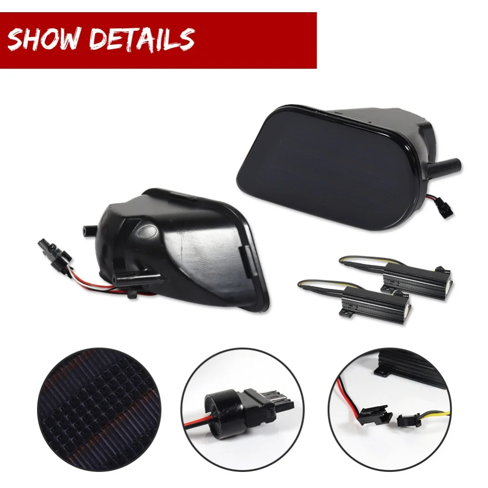 Switchback Amber Dynamic LED Car Front Bumper Turn Signal Lights White DRL Running/Driving Lights For Pontiac Firebird 1998-2002